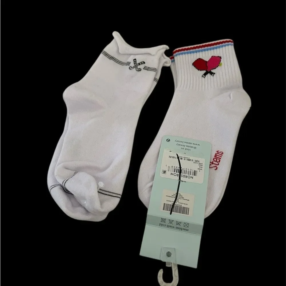 STEMS bundle of TWO crew socks 1)Golf Lettuce Edge 2) pickleball racket socks